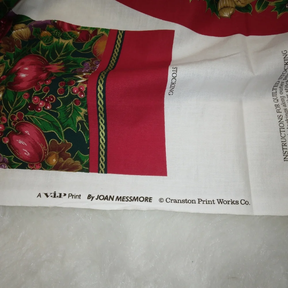 FABRIC Christmas Orchard Tree Skirt ans stocking See & Sew panel